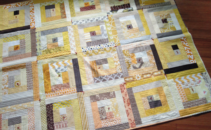 Log Cabin Quilt Block Pattern