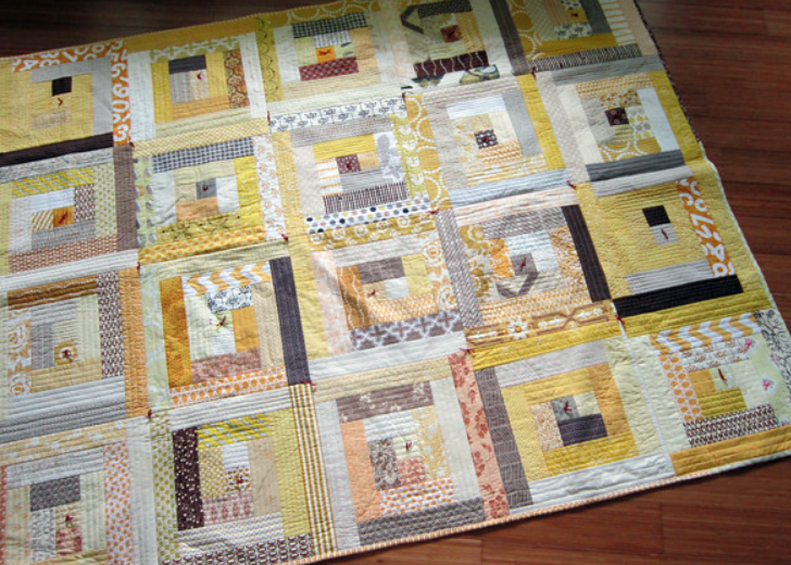 Log Cabin Quilt Block Pattern