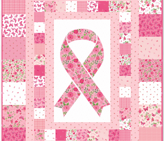Strength In Pink Hope Free Quilt Pattern